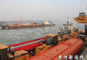 黑河港货运码头进入抢运高峰 港口货物装卸搬运活动激增